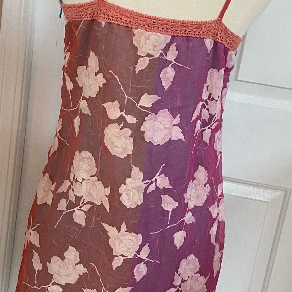 Jade Doe Vintage Gorgeous Red and Brown Sheath Midi Dress - Picture 4 of 7